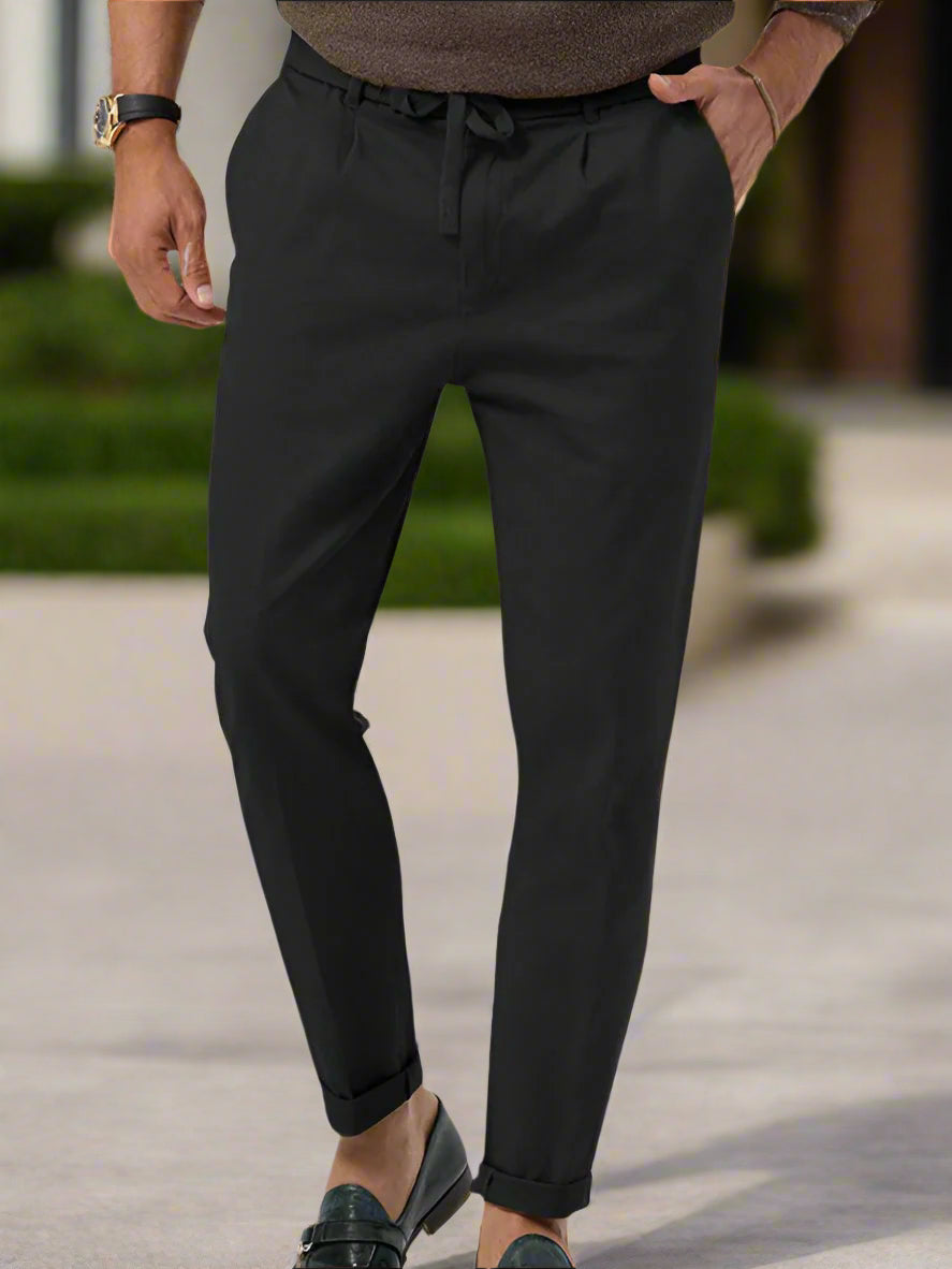 Upgrade your wardrobe with our New men's trendy business straight solid color casual trousers. Designed for both comfort and style, these trousers come in a Black Friday Christmas Bundle - 4 for $100, allowing you to mix and match different colors and patterns. Made from high-quality 90% Polyester and 10% Elastane/Spandex material, these trousers are true to size and feature a slight elasticity for a perfect fit. Perfect for spring-summer season, these woven leisure-style pants weigh only 253 g and come wit