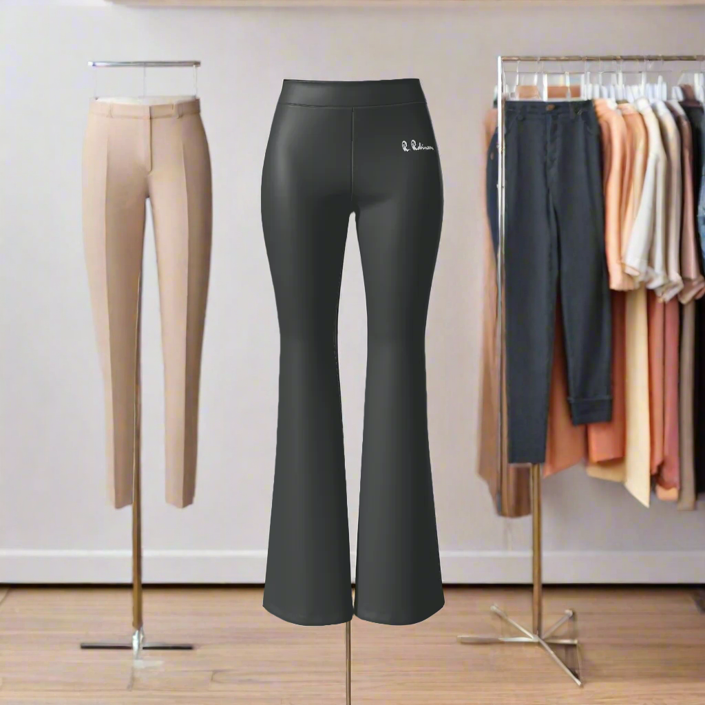 Indulge in luxury and elegance with our Women's Velvet Feel Flare Leg Stretch Pants. Crafted from a soft blend of polyester and spandex, these pants offer moderate stretch for a comfortable fit. Boasting a bodycon model, elastic waist, and mid-rise design, they are perfect for daily casual wear during autumn and winter. Machine washable for easy care.