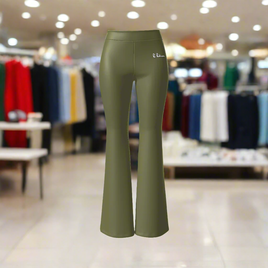 Indulge in luxury and elegance with our Women's Velvet Feel Flare Leg Stretch Pants. Crafted from a soft blend of polyester and spandex, these pants offer moderate stretch for a comfortable fit. Boasting a bodycon model, elastic waist, and mid-rise design, they are perfect for daily casual wear during autumn and winter. Machine washable for easy care.