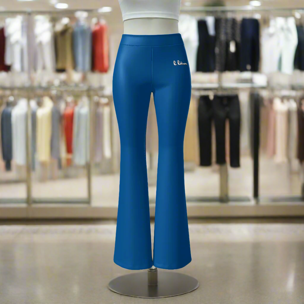 Indulge in luxury and elegance with our Women's Velvet Feel Flare Leg Stretch Pants. Crafted from a soft blend of polyester and spandex, these pants offer moderate stretch for a comfortable fit. Boasting a bodycon model, elastic waist, and mid-rise design, they are perfect for daily casual wear during autumn and winter. Machine washable for easy care.