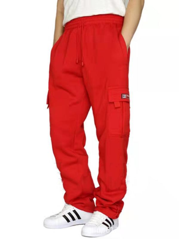 Elevate your style with our Multi-pocket men's baggy jogging pants. Made from premium 100% polyester, these pants are perfect for all four seasons. With a self design pattern and flap pockets, they offer both practicality and sophistication. Mix and match with our Black Friday Christmas Bundle 5 for $100 for a versatile and stylish wardrobe. The perfect blend of comfort and elegance for any occasion.