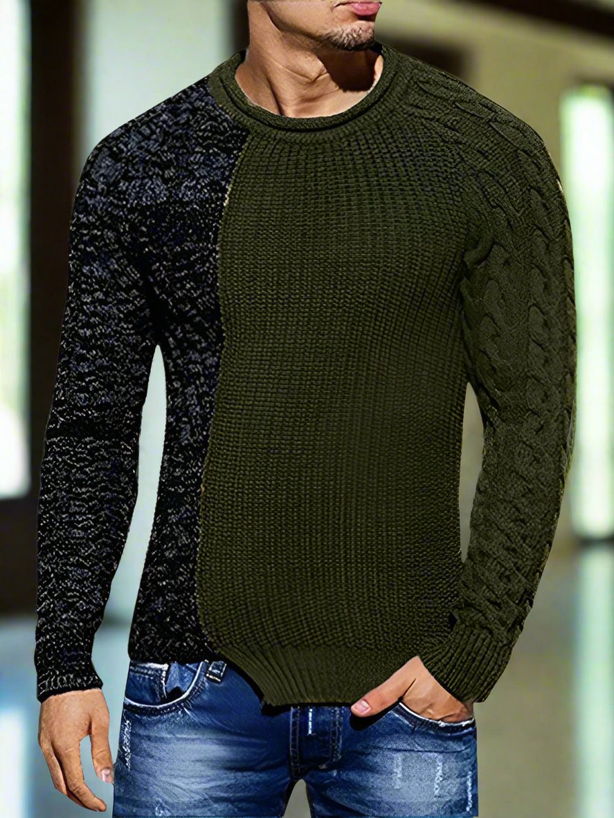 Transform your winter wardrobe with our Black Friday Christmas Bundle 4 For $100. Featuring our Men's New Spliced Colors long sleeve knitted slim sweater, this bundle offers versatile and stylish options for any occasion. Made with 100% Acrylic for comfort and slight elasticity, this leisure-style sweater is perfect for the autumn-winter season. Mix and match for endless possibilities and elevate your style with our exclusive bundle.