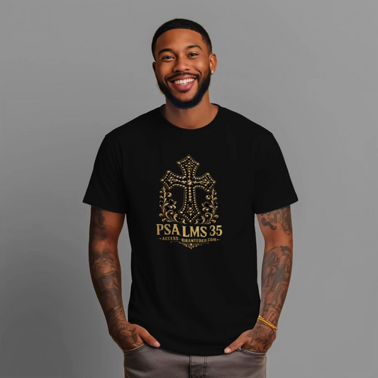 Psalms 35 Royal Path black Christian graphic T-shirt lifestyle view