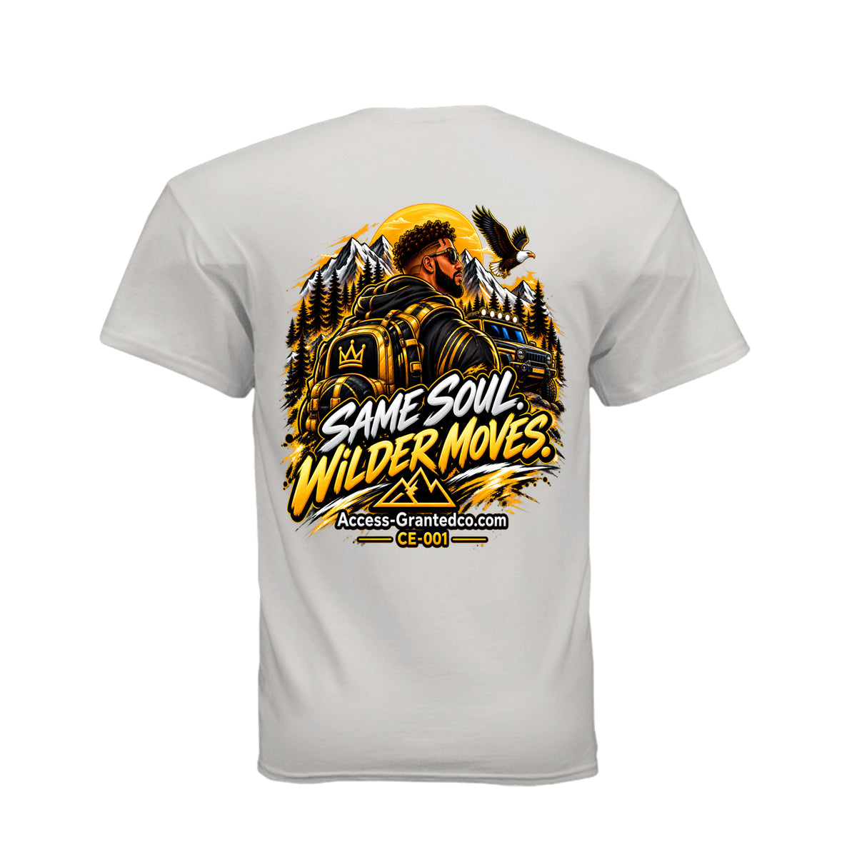 Kick Bling CE-001 graphic T-shirt back design in another color option