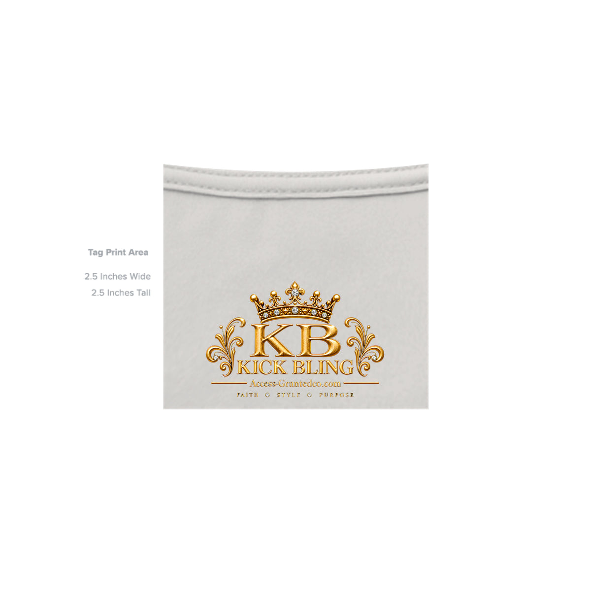 Kick Bling CE-001 graphic T-shirt inside neck label in another color option