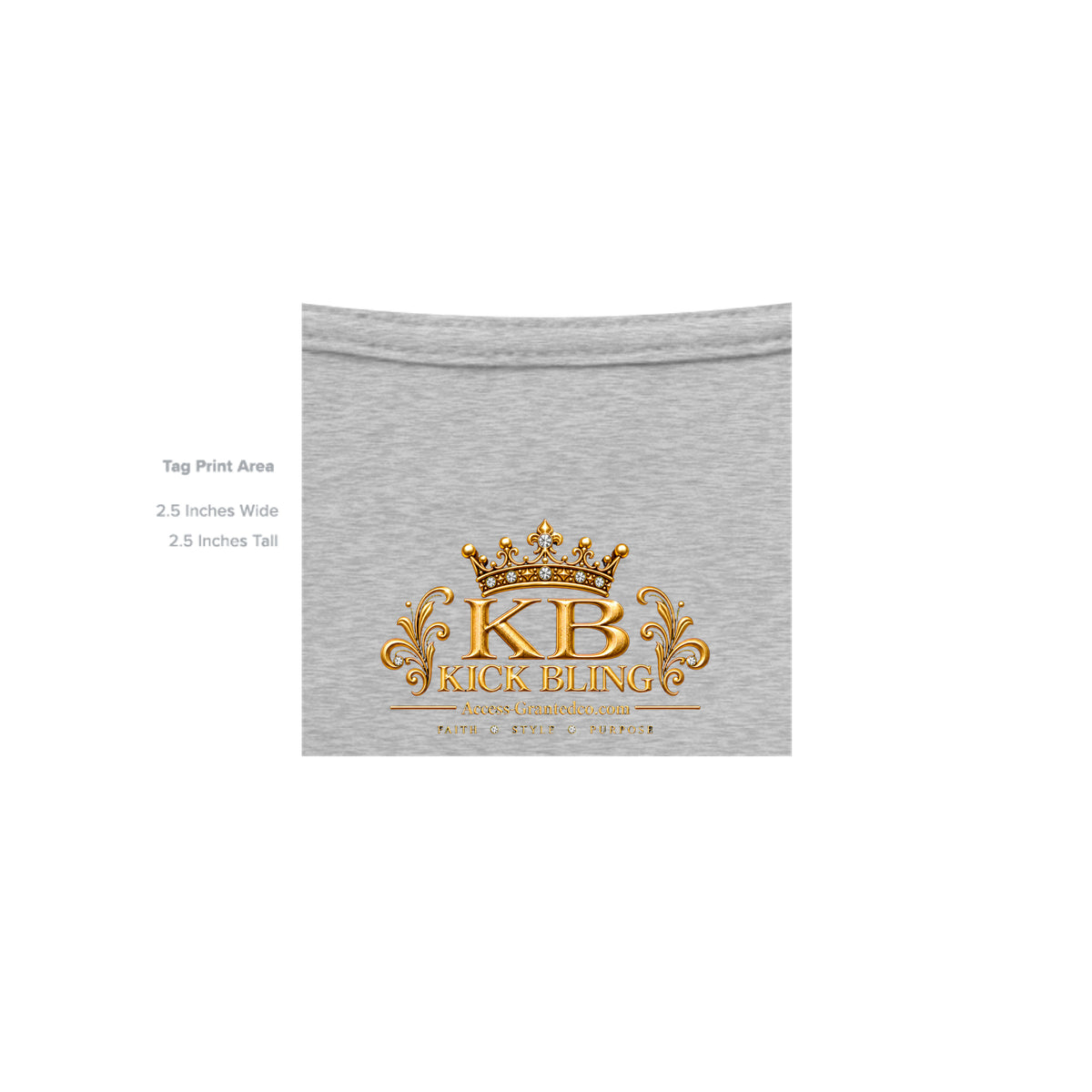 Kick Bling CE-001 Wild Side T-shirt inside neck label in an additional color