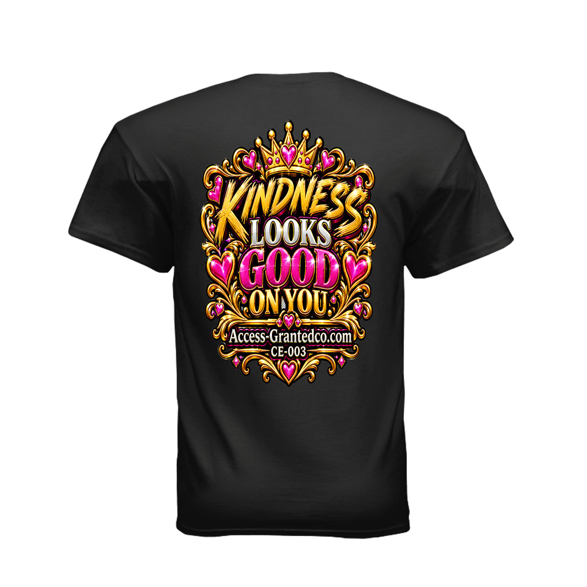 Kick Bling CE-003 Wink Kiss graphic T-shirt back design
