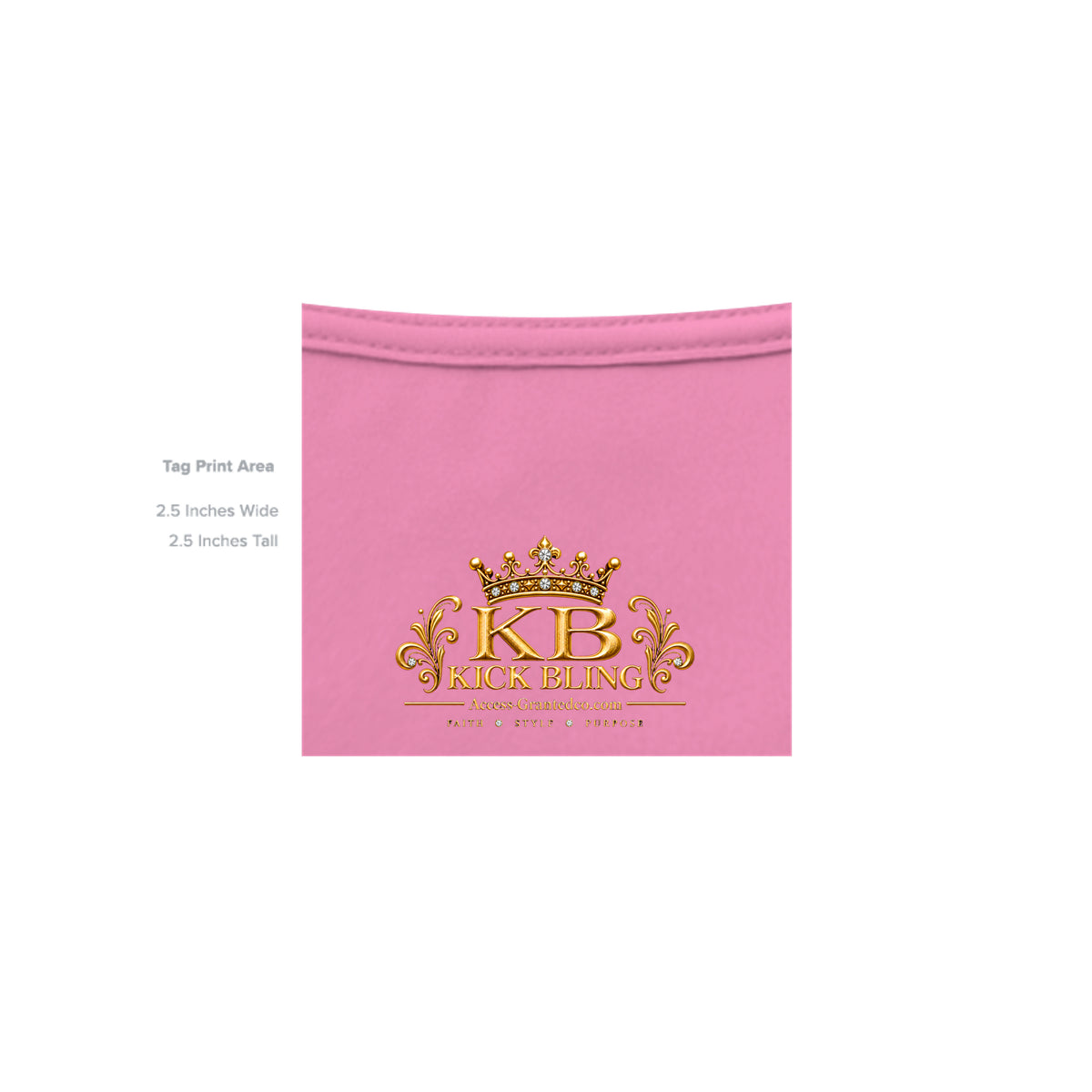 Inside neck label of alternate color Kick Bling CE-003 T-shirt