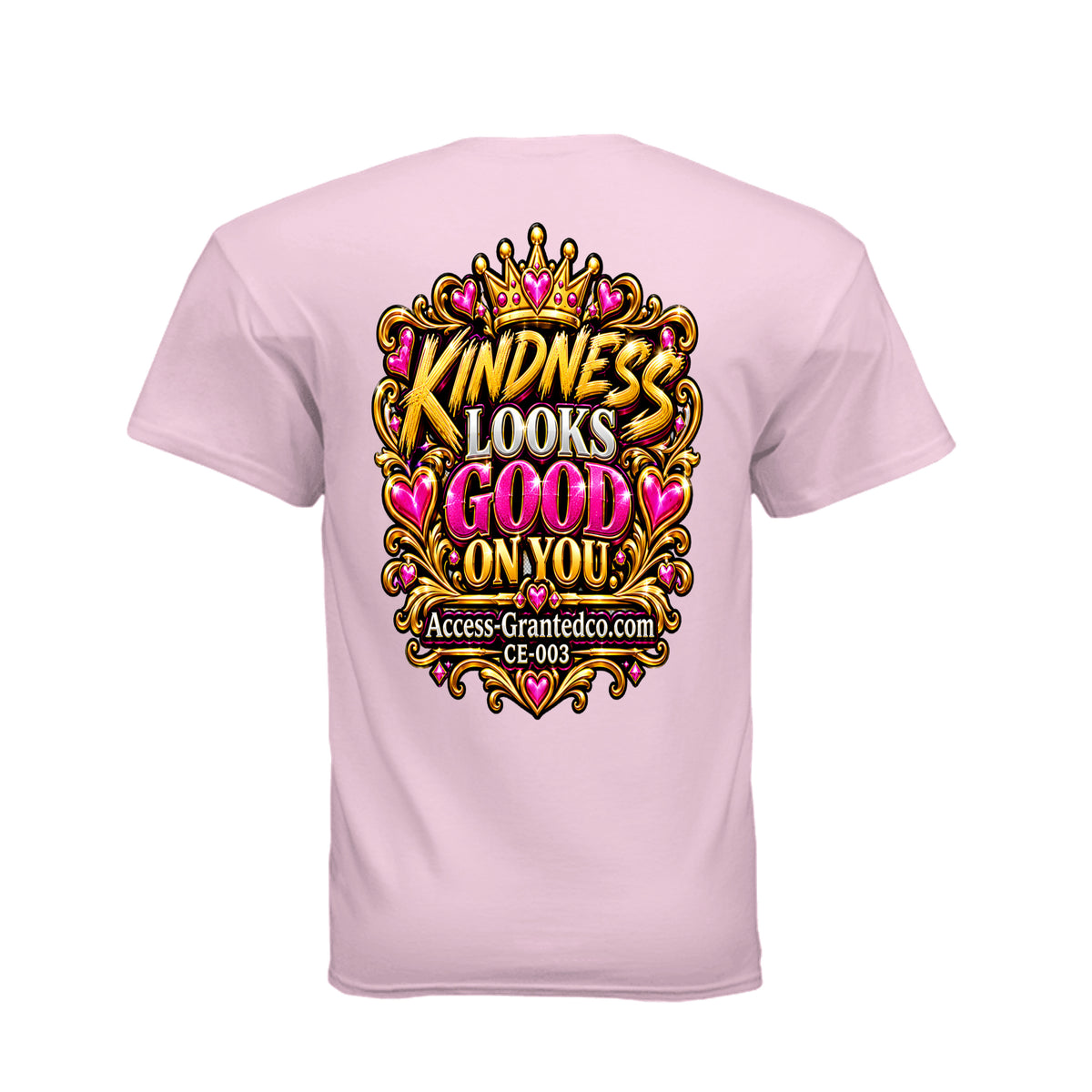 Back view of Kick Bling CE-003 Wink Kiss T-shirt in an additional color