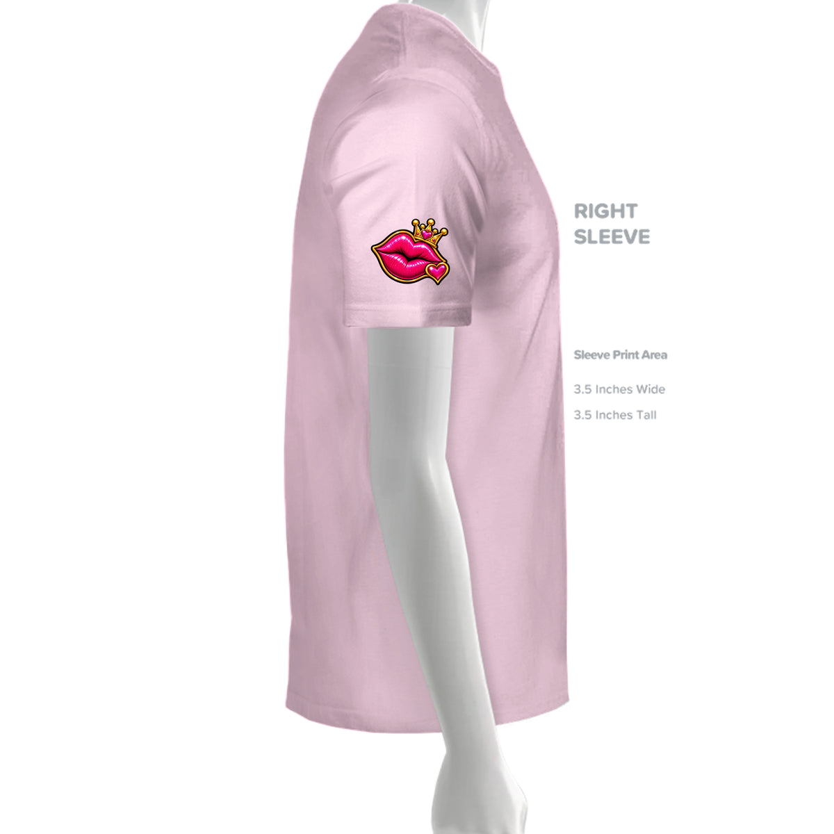 Right sleeve detail of Kick Bling CE-003 Wink Kiss T-shirt in an additional color
