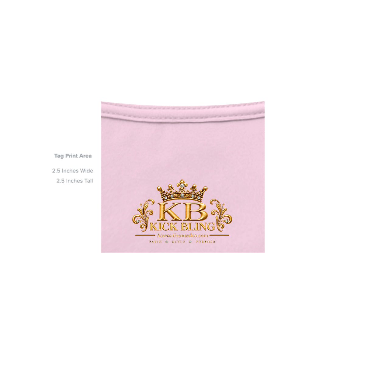Inside neck label of Kick Bling CE-003 Wink Kiss T-shirt in an additional color