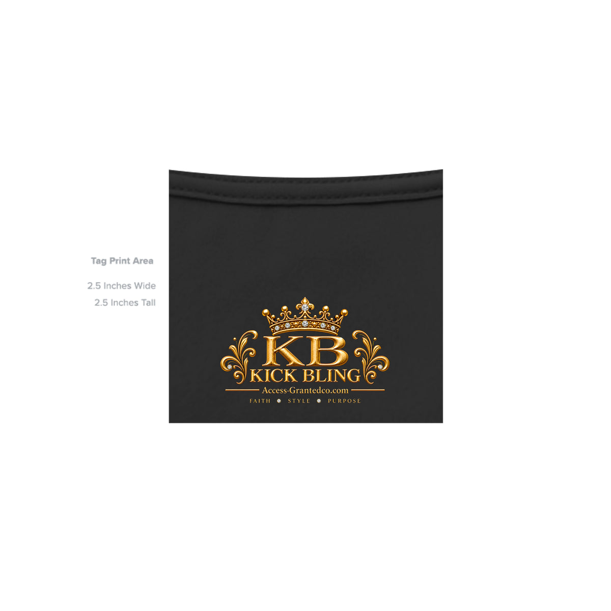 Kick Bling CE-002 Heart Eyes T-shirt, black inside neck label