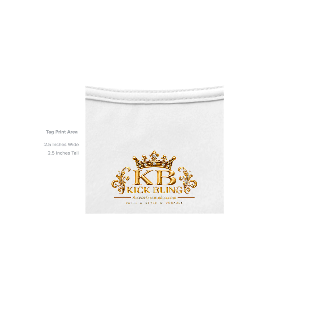 Kick Bling CE-002 Heart Eyes T-shirt, white inside neck label