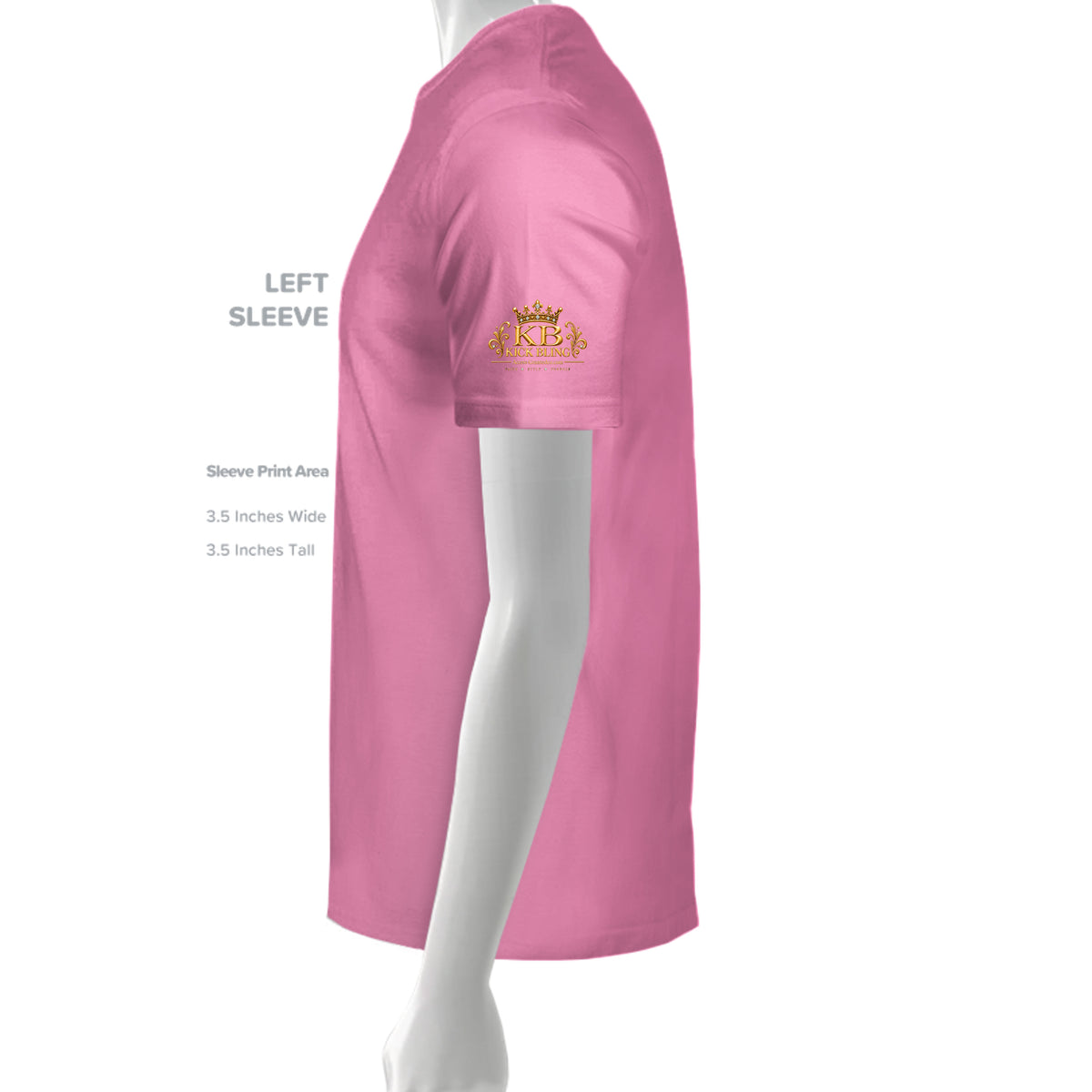 Kick Bling CE-002 Heart Eyes T-shirt, azalea left sleeve detail