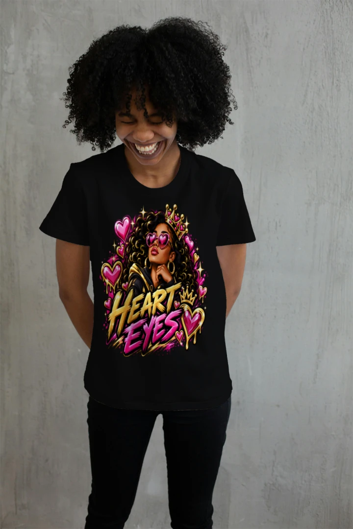 Kick Bling CE-002 Heart Eyes graphic T-shirt, lifestyle product photo