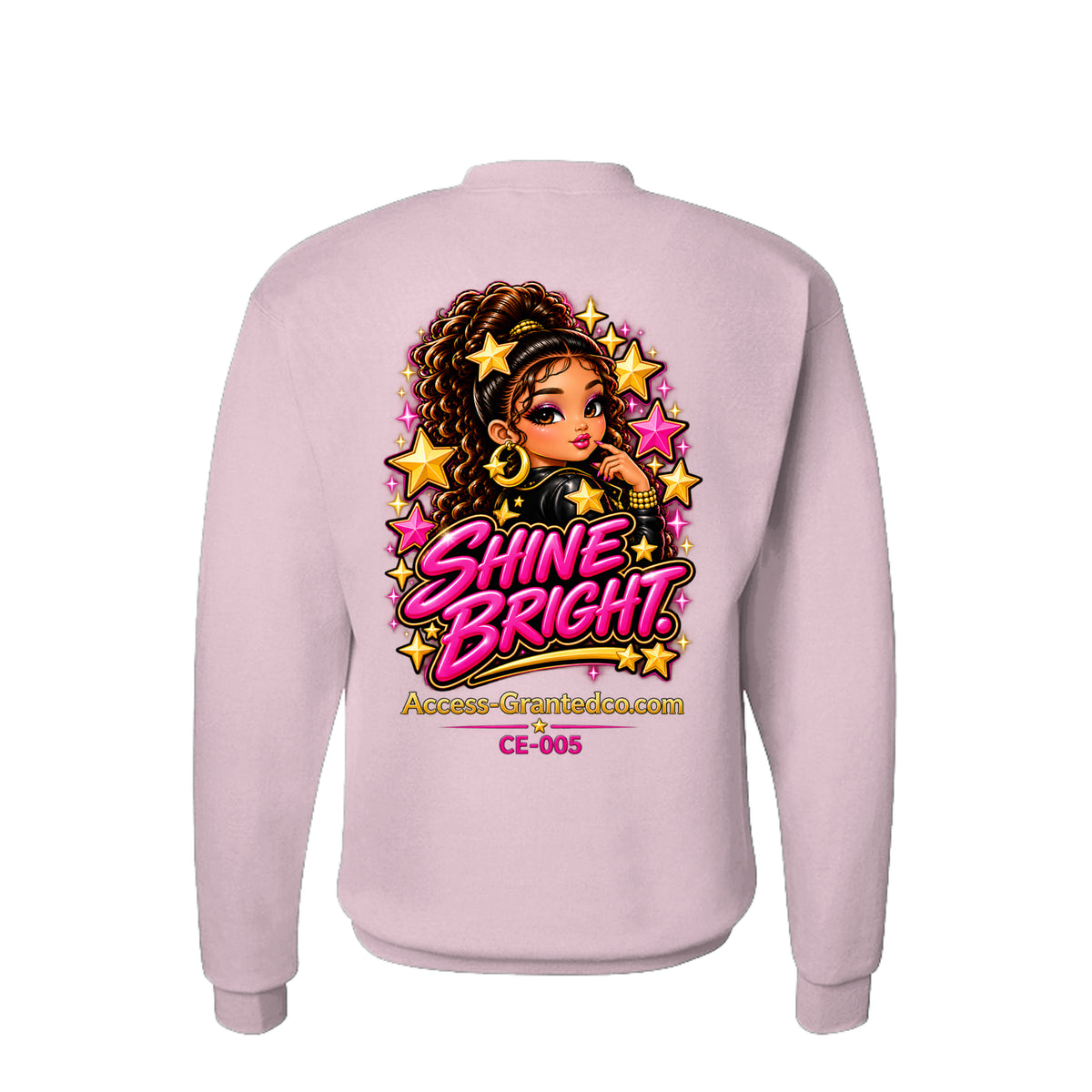 Kick Bling™ CE-005 Star Power graphic sweatshirt back view