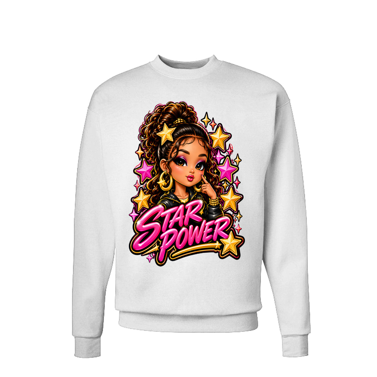 Kick Bling™ CE-005 Star Power sweatshirt front view in alternate color
