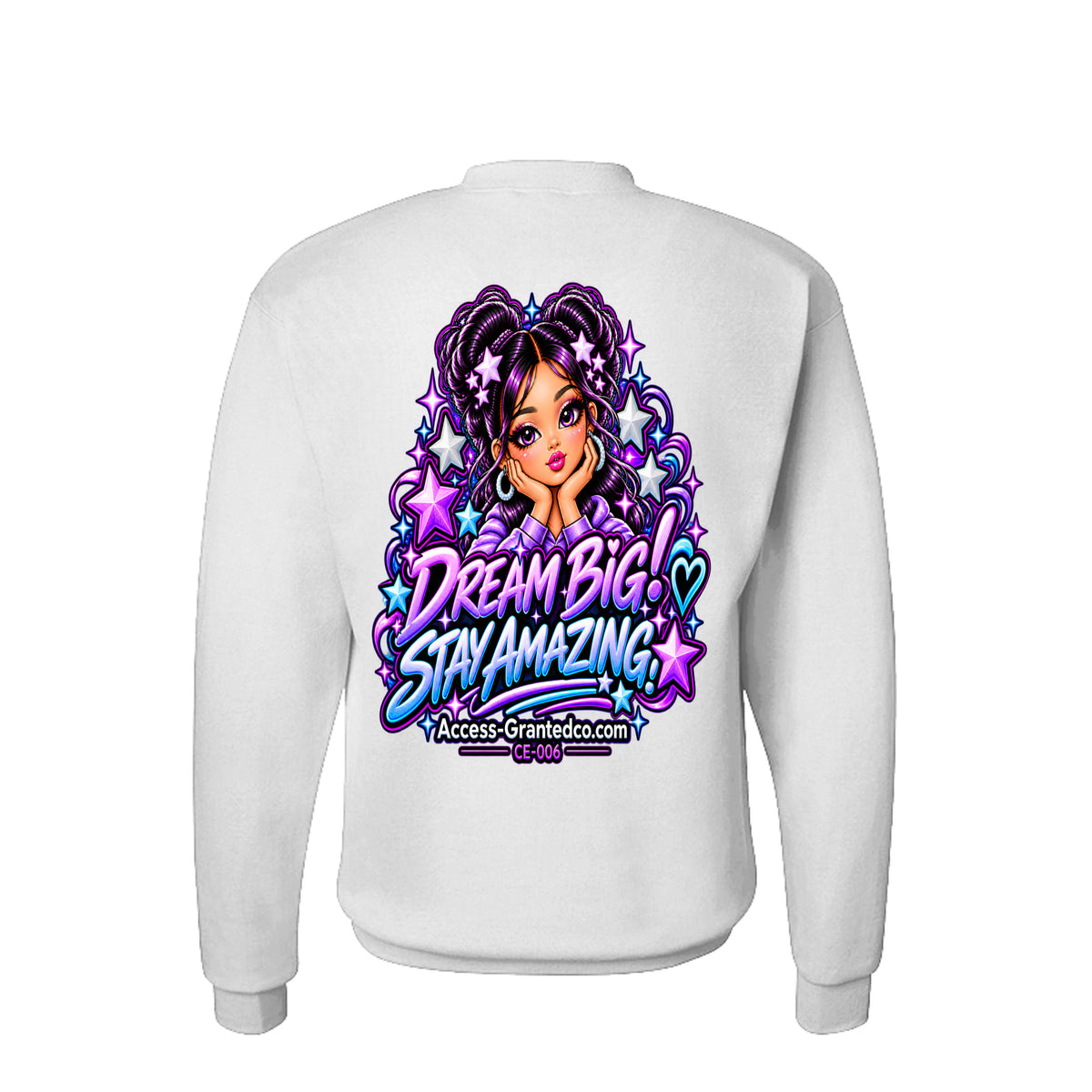 Kick Bling™ CE-006 Starstruck graphic sweatshirt back view