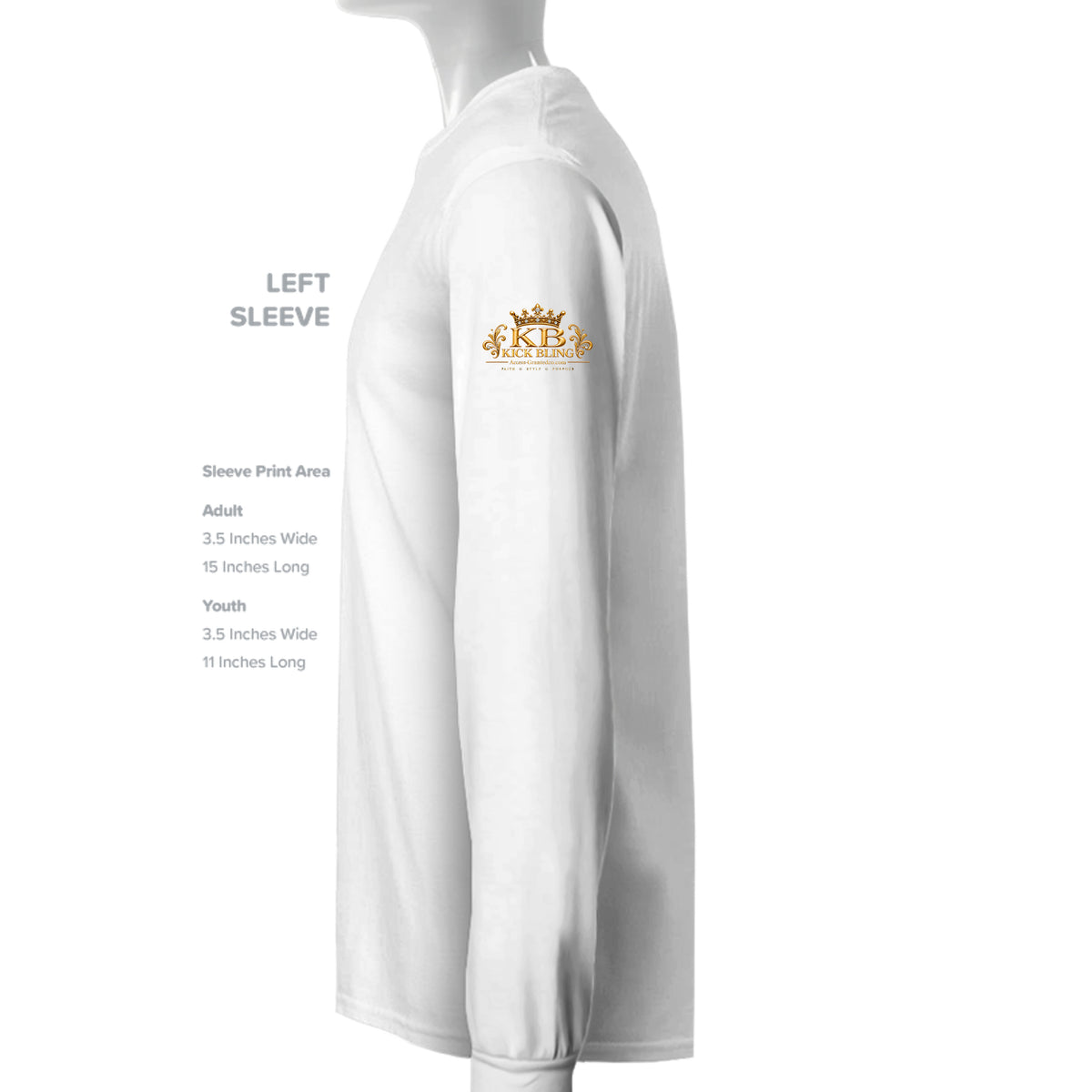 Kick Bling™ CE-006 Starstruck sweatshirt left sleeve detail