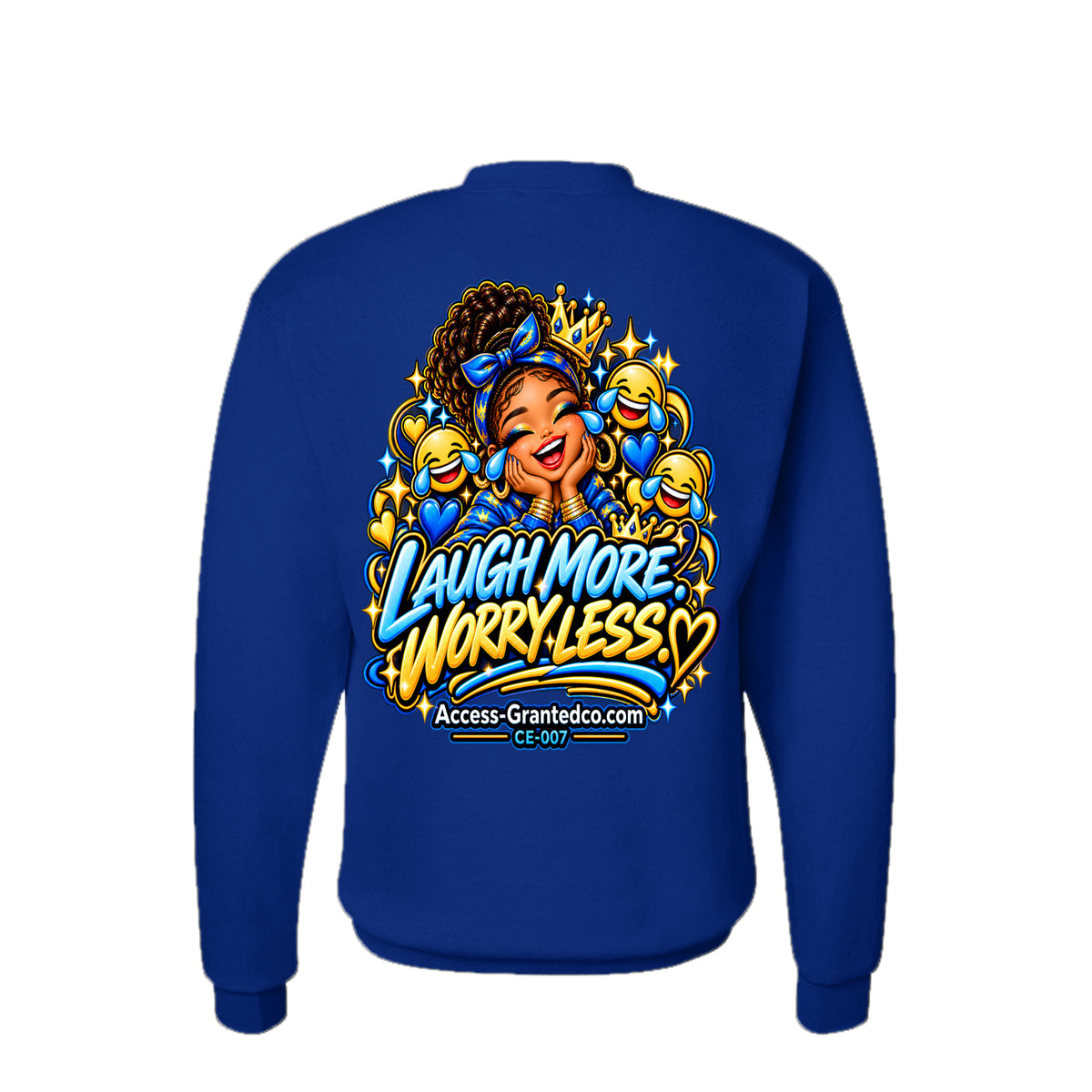 Kick Bling™ CE-007 Tears of Joy graphic sweatshirt back view